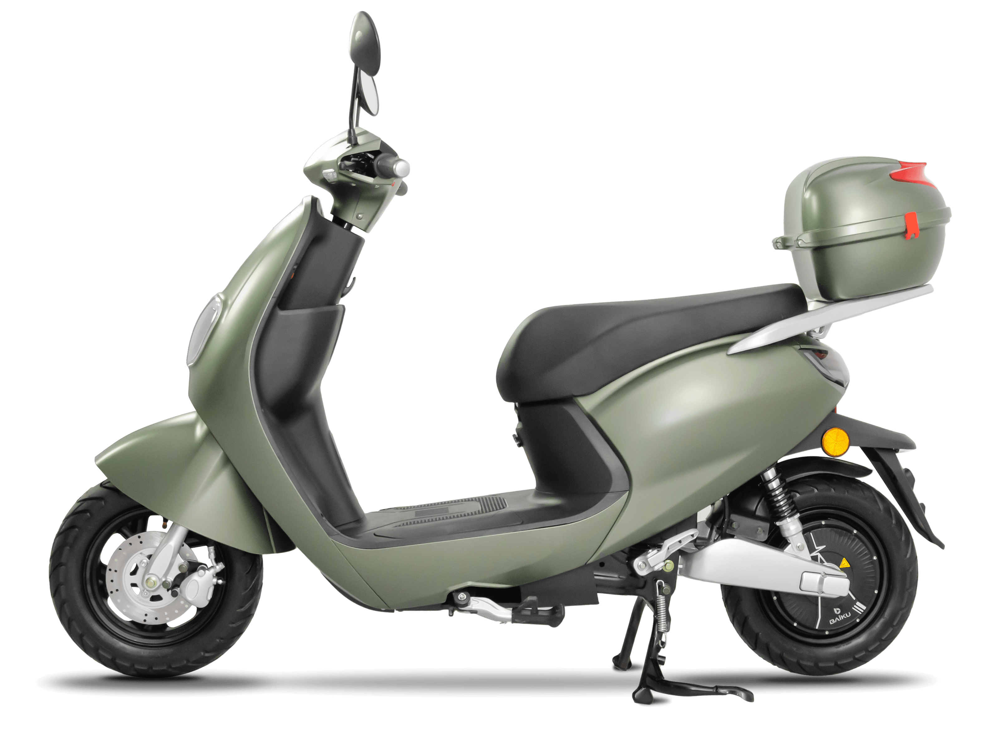 ZF2 electric moped-armygreen