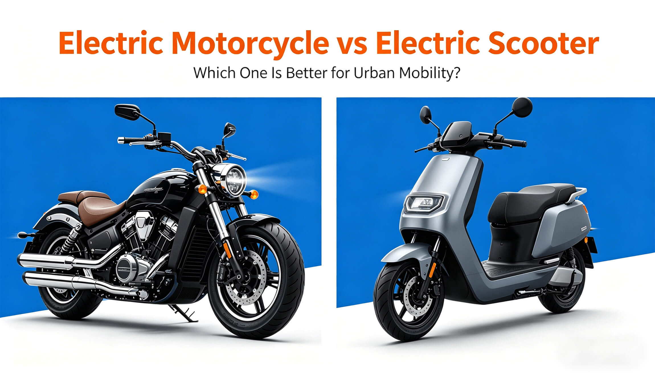 Electric Motorcycle vs Electric Scooter: Which One Is Better for Urban Mobility?